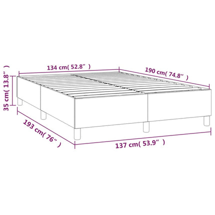 Box Spring Bed Frame Light Gray Full Fabric (US Only)