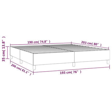 Box Spring Bed Frame Light Gray King Fabric (US Only)