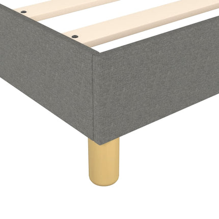 Box Spring Bed Frame Dark Gray California King Fabric (US Only)