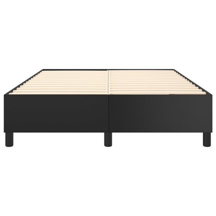 Box Spring Bed Frame Black Faux Leather (US/AU Only)