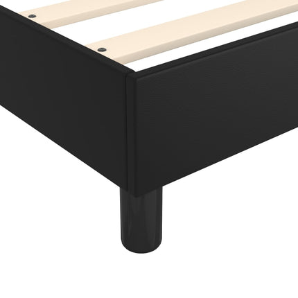 Box Spring Bed Frame Black Faux Leather (US/AU Only)