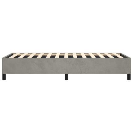 Box Spring Bed Frame Light Gray Twin XL Velvet (US Only)