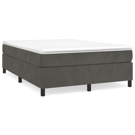 Box Spring Bed Frame Dark Gray Velvet (US/AU Only)