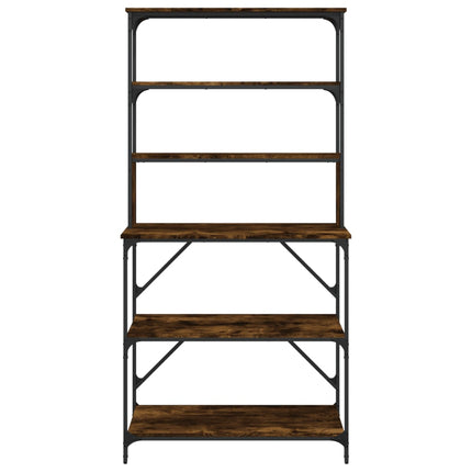 Baker's Rack 6-Tier Smoked Oak 35.4x15.7x70.9" Engineered Wood