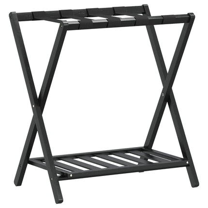 Luggage Rack Black 26.8"x15"x22.8" Bamboo