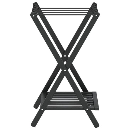 Luggage Rack Black 26.8"x15"x22.8" Bamboo