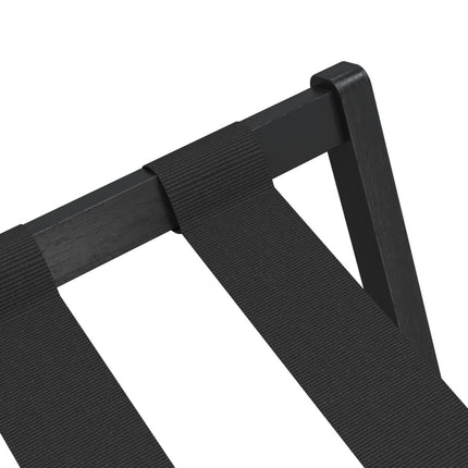 Luggage Rack Black 26.8"x15"x22.8" Bamboo