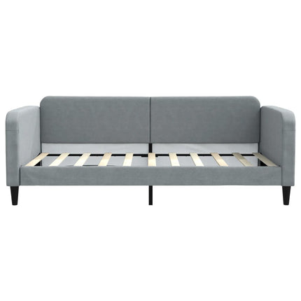 Daybed with Trundle without Mattress Light Gray 39.4"x74.8