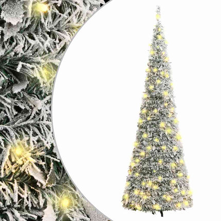 Artificial Christmas Tree Pop-up Flocked Snow 50 LEDs 47.2