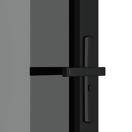 Interior Door 29.9"x79.3" Black ESG Glass and Aluminum