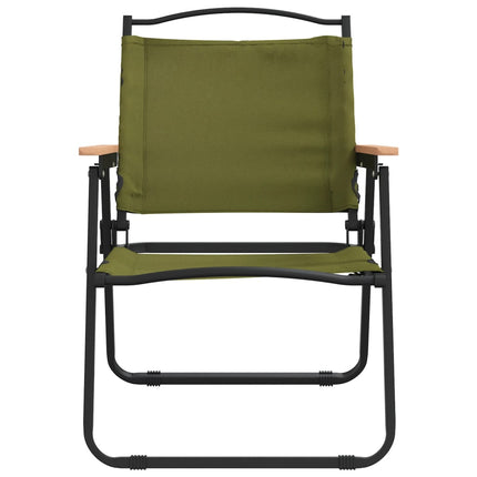 Camping Chairs 2 pcs Green 21.3"x21.7"x30.7" Oxford Fabric