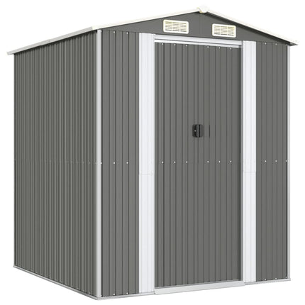 Garden Shed Light Gray 75.6"x75.2"x87.8" Galvanized Steel