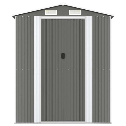 Garden Shed Light Gray 75.6"x173.2"x87.8" Galvanized Steel