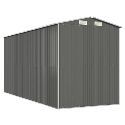 Garden Shed Light Gray 75.6"x173.2"x87.8" Galvanized Steel