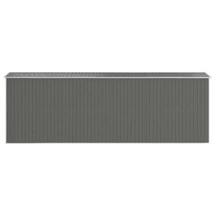 Garden Shed Light Gray 75.6"x238.6"x87.8" Galvanized Steel