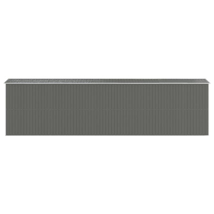 Garden Shed Light Gray 75.6"x303.9"x87.8" Galvanized Steel
