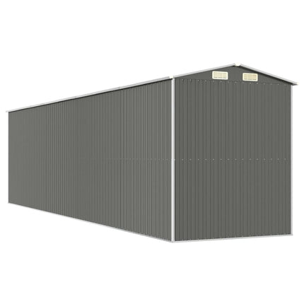 Garden Shed Light Gray 75.6"x303.9"x87.8" Galvanized Steel