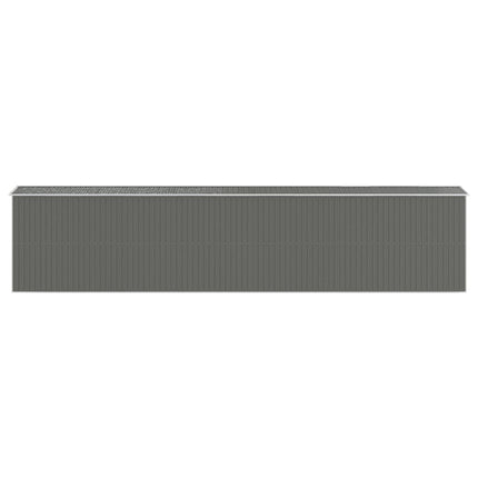 Garden Shed Light Gray 75.6"x369.3"x87.8" Galvanized Steel