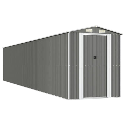 Garden Shed Light Gray 75.6"x402"x87.8" Galvanized Steel