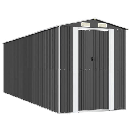 Garden Shed Anthracite 75.6"x238.6"x87.8" Galvanized Steel