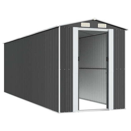 Garden Shed Anthracite 75.6"x238.6"x87.8" Galvanized Steel