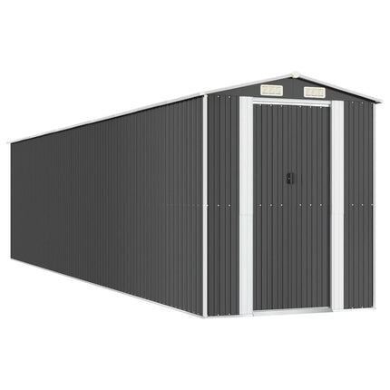 Garden Shed Anthracite 75.6"x336.6"x87.8" Galvanized Steel