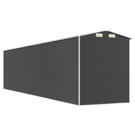 Garden Shed Anthracite 75.6"x336.6"x87.8" Galvanized Steel