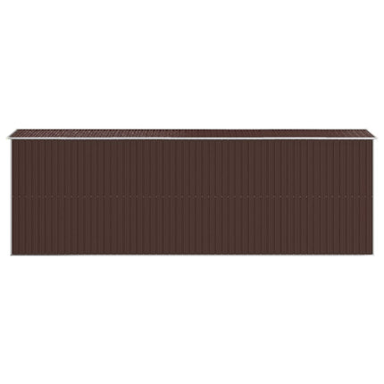 Garden Shed Dark Brown 75.6"x238.6"x87.8" Galvanized Steel