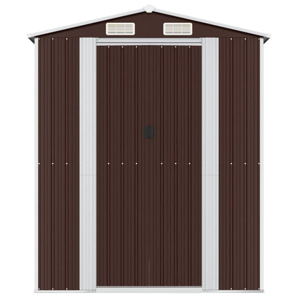 Garden Shed Dark Brown 75.6"x271.3"x87.8" Galvanized Steel