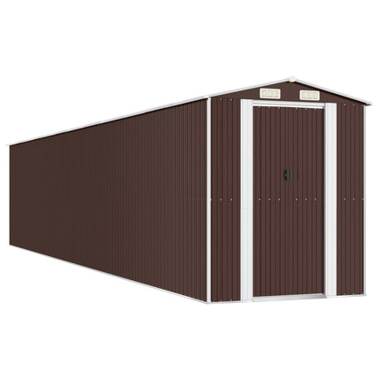 Garden Shed Dark Brown 75.6"x402"x87.8" Galvanized Steel