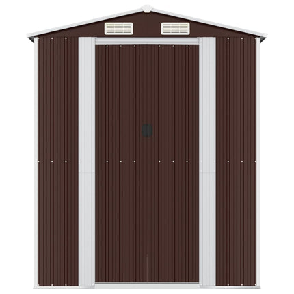 Garden Shed Dark Brown 75.6"x402"x87.8" Galvanized Steel
