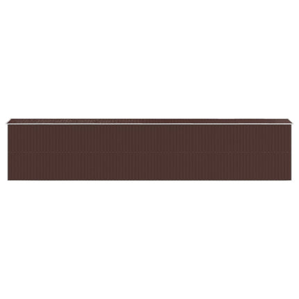 Garden Shed Dark Brown 75.6"x402"x87.8" Galvanized Steel