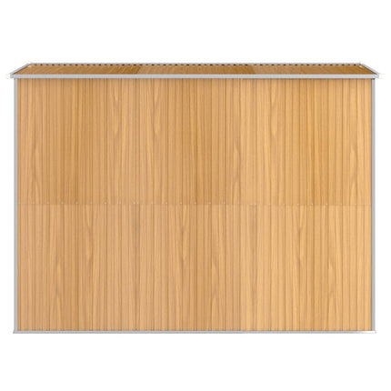 Garden Shed Light Brown 75.6"x107.9"x87.8" Galvanized Steel