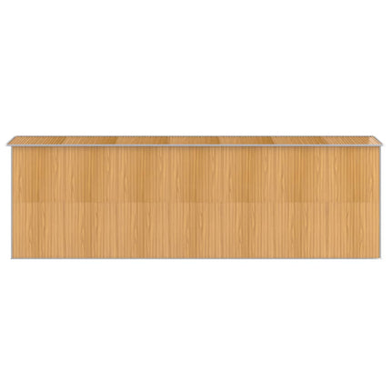 Garden Shed Light Brown 75.6"x238.6"x87.8" Galvanized Steel