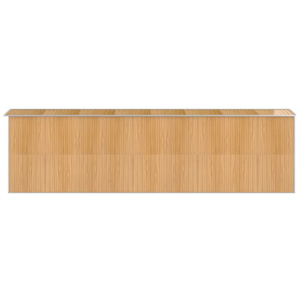 Garden Shed Light Brown 75.6"x271.3"x87.8" Galvanized Steel