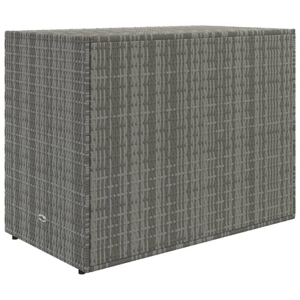 Garden Storage Cabinet Gray 39.4"x21.9"x31.5" Poly Rattan