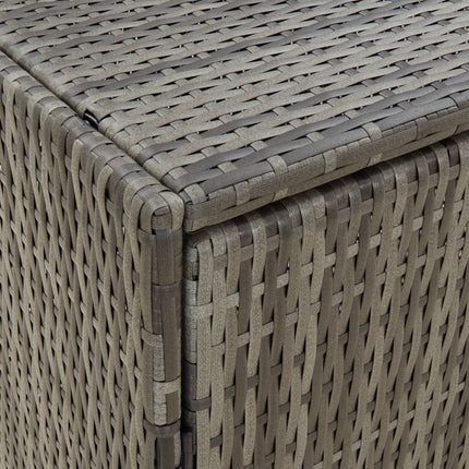 Garden Storage Cabinet Gray 39.4"x21.9"x31.5" Poly Rattan