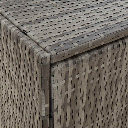 Garden Storage Cabinet Gray 39.4"x21.9"x31.5" Poly Rattan