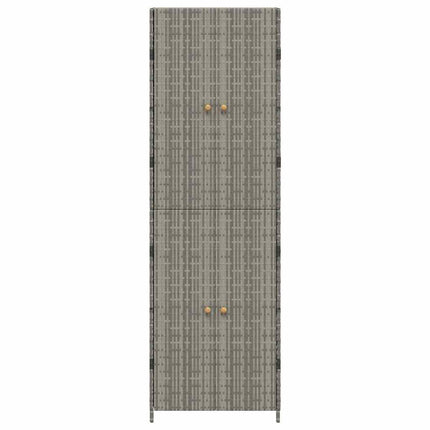 Garden Storage Cabinet Gray 23.2"x15.7"x70.9" Poly Rattan