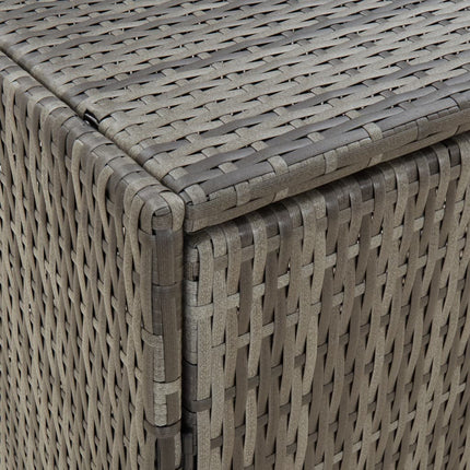 Garden Storage Cabinet Gray 23.2"x15.7"x70.9" Poly Rattan