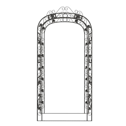 Garden Arch Black 45.7"x17.7"x94.5" Steel