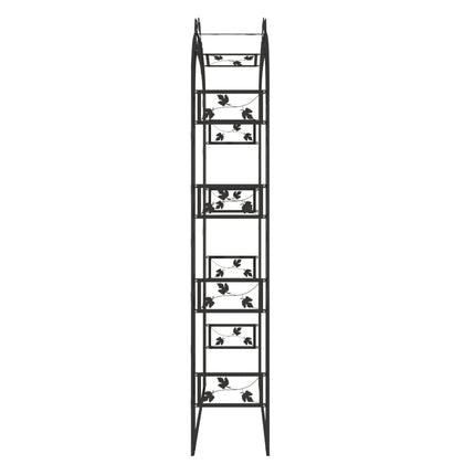 Garden Arch Black 45.7"x17.7"x94.5" Steel