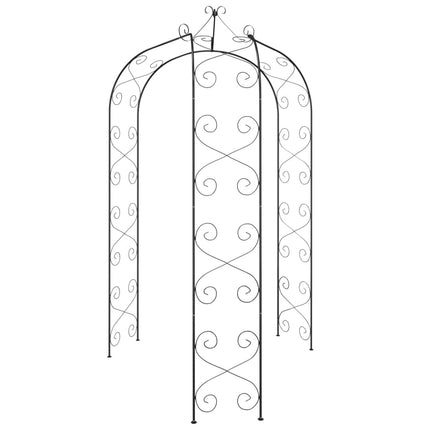 Garden Arch Black Ø70.9"x100.4" Steel