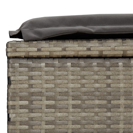 Sunbed 1 pc with Cushion Gray 79.1"x21.7"x24.4" Poly Rattan