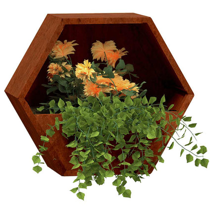 Wall Planter Set of 2 Rusty Corten Steel Medium