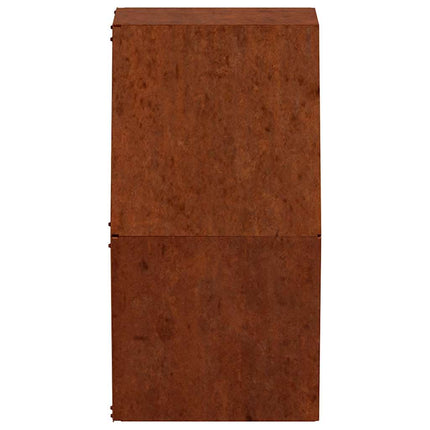 Wall Planter Set of 2 Rusty Corten Steel Medium