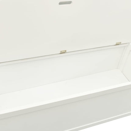 Bench White 42.1"x17.7"x29.7" Solid Wood Fir