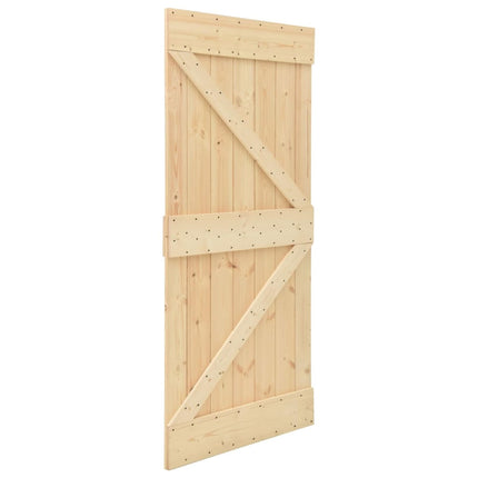 Door NARVIK Natural 31.50 x 82.68 in Solid Pine Wood