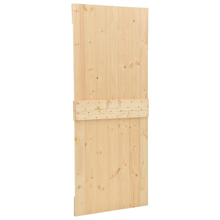 Door NARVIK Natural 35.43 x 82.68 in Solid Pine Wood