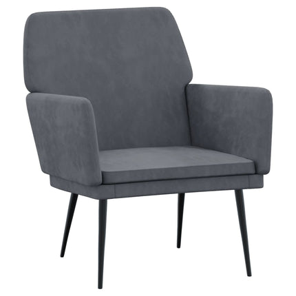 Armchair Dark Grey Velvet (100% polyester), metal, plywood Standard